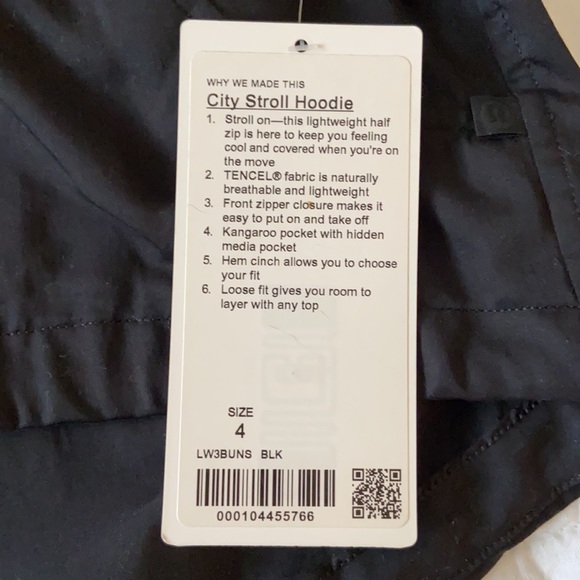 NWT lululemon City Stroll Hoodie Jacket Black - Picture 3 of 15